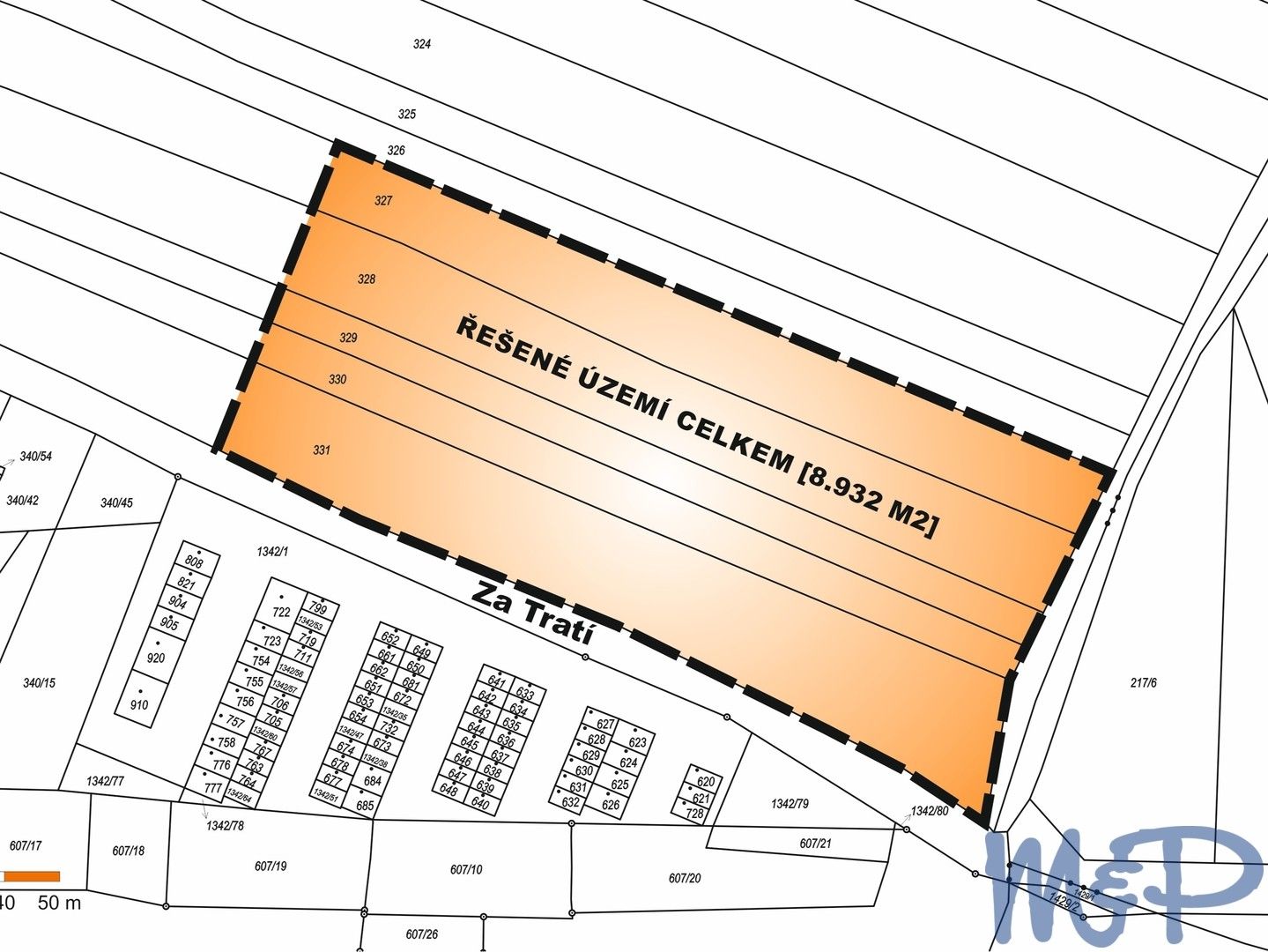 Pozemek · 8 932 m² · Za tratí, Okříšky - 4