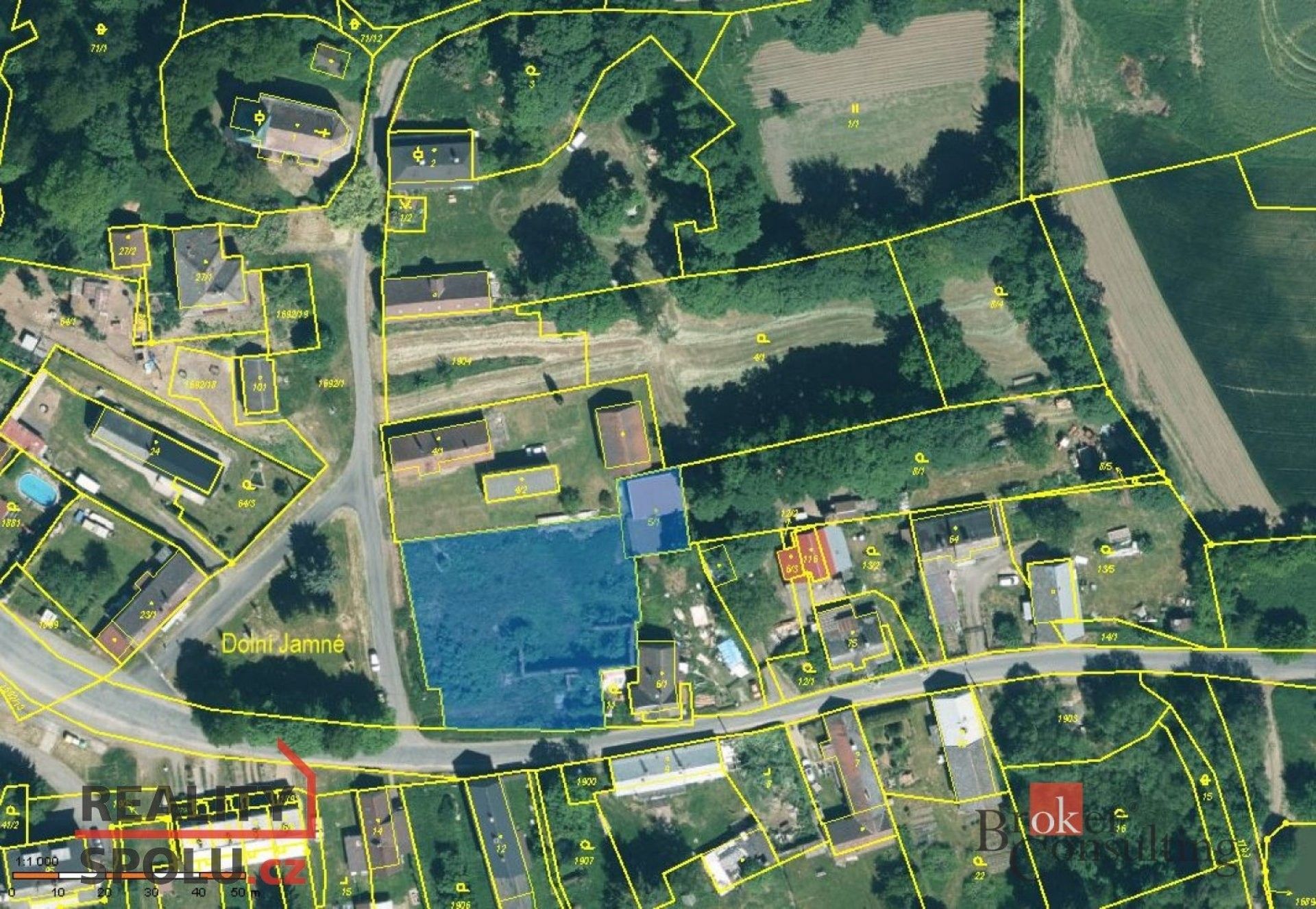 Prodej pozemek pro bydlení - Dolní Jamné, Bezvěrov, 2 195 m²
