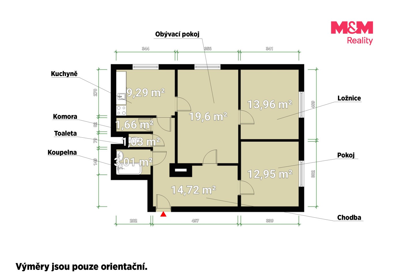 Byt 3+1 · 76 m² · Částkova, Plzeň - 4