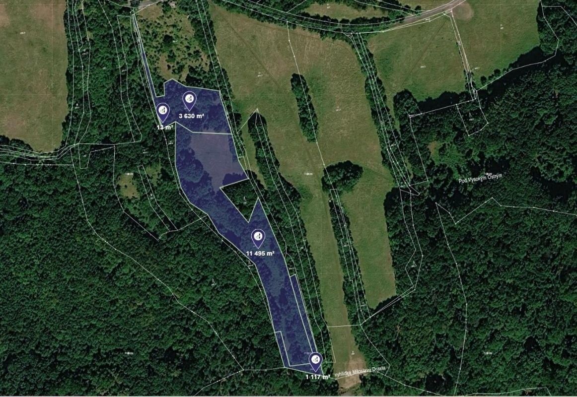 Louka, 3 661 m²