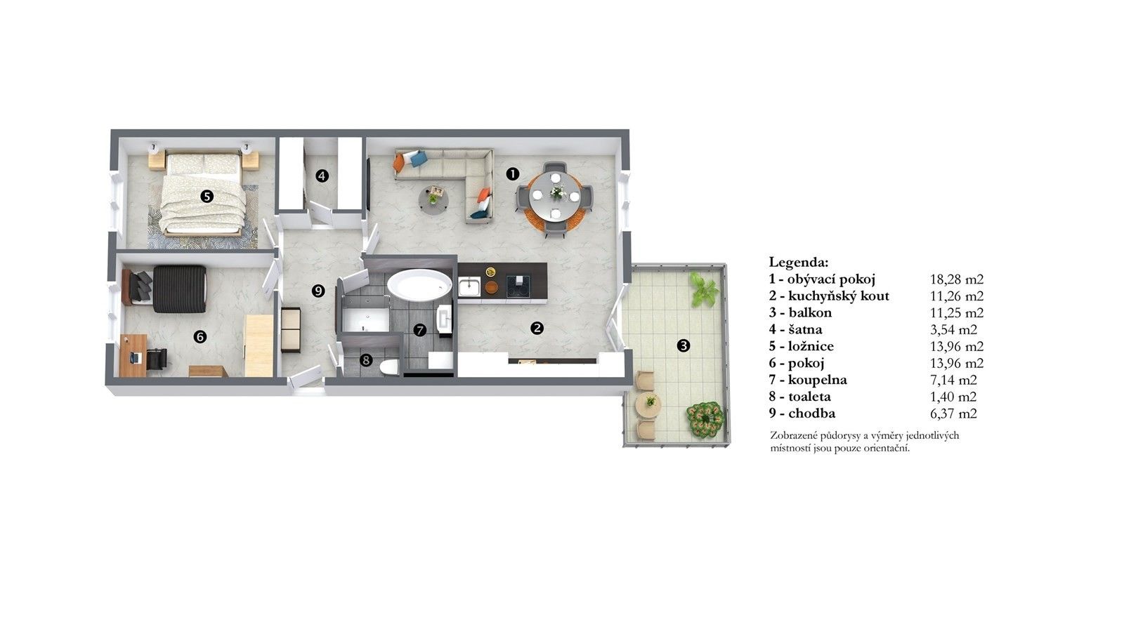 Byt 3+kk · 80 m² · Vochov - 4