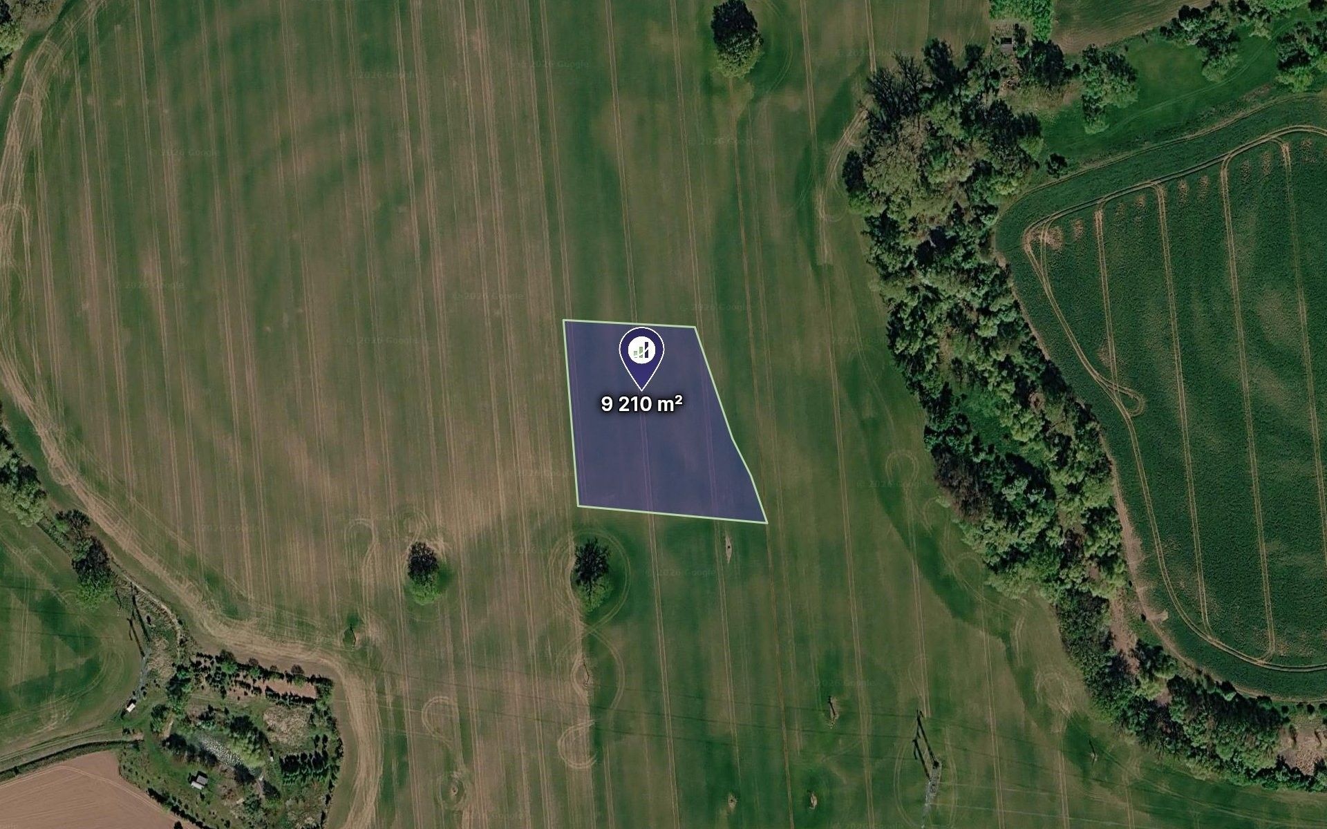 Zemědělské pozemky, Řečany nad Labem, 3 070 m² - 1