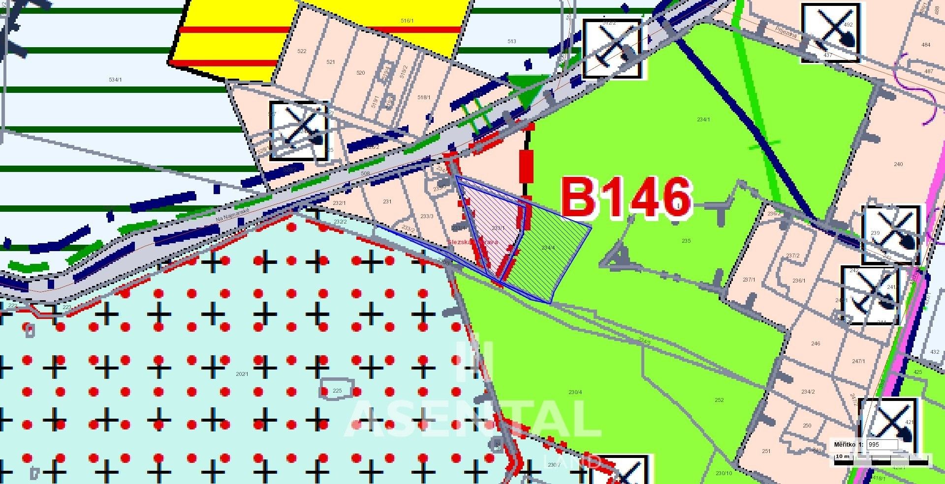 Prodej pozemek pro bydlení - Na Najmanské  , Ostrava