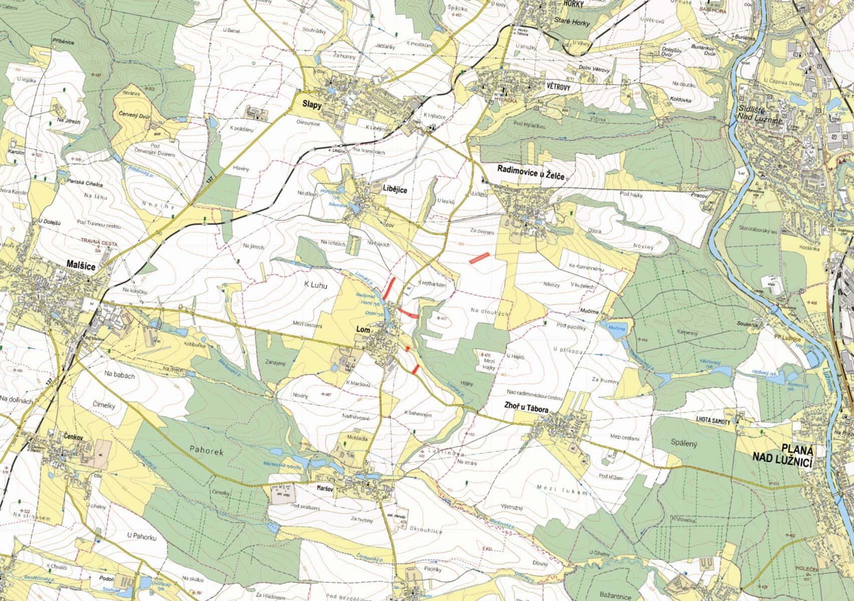 Zemědělské pozemky, Lom - 2