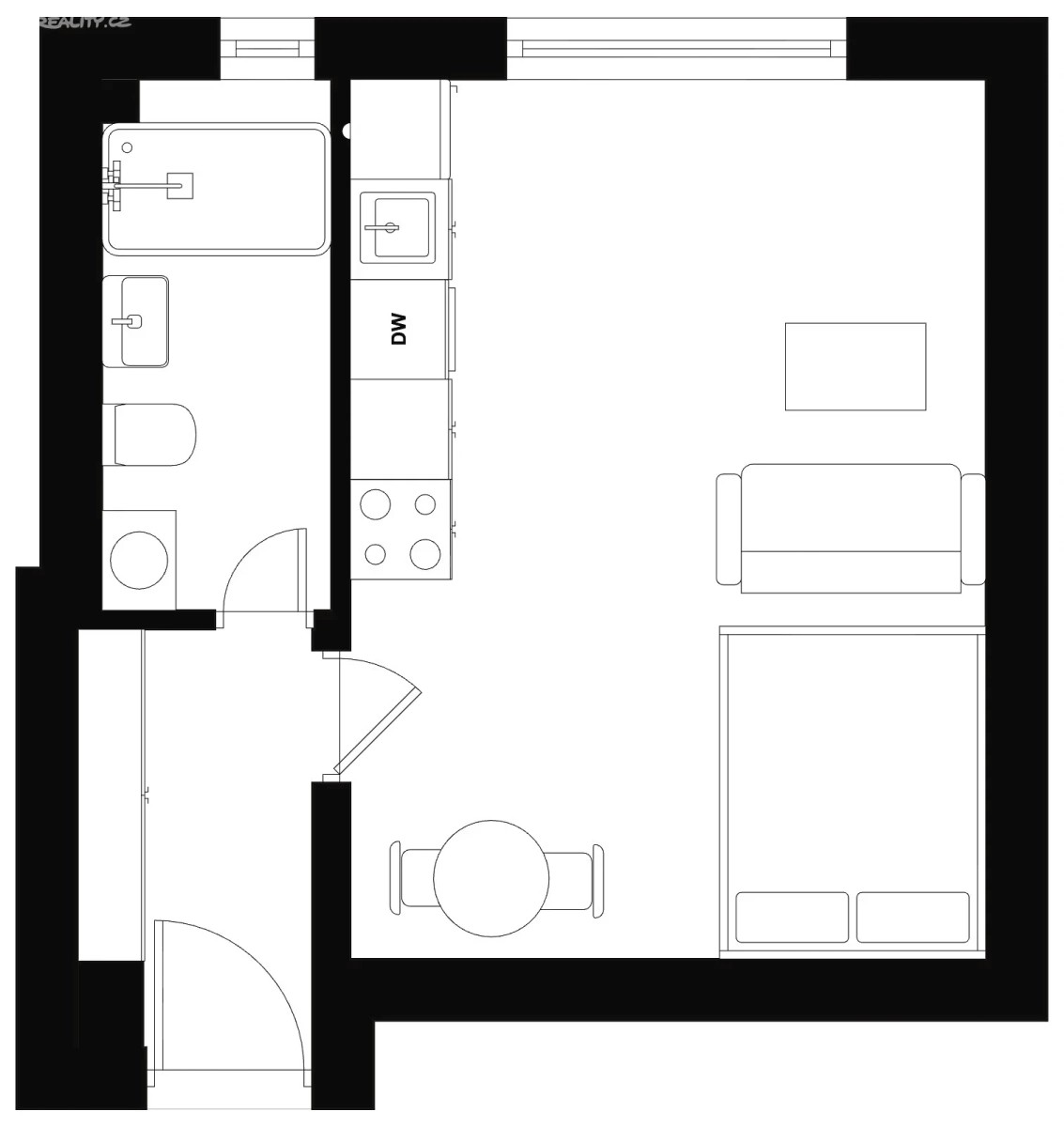 Byt 1+kk · 28 m² · U Pernštejnských, Praha - Nusle - 3