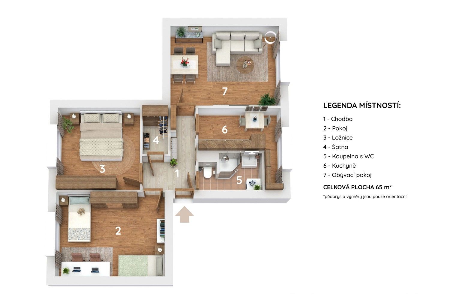 Byt 3+1 · 65 m² · Plzeň - Doubravka, okres Plzeň-město, Plzeňský kraj - 3