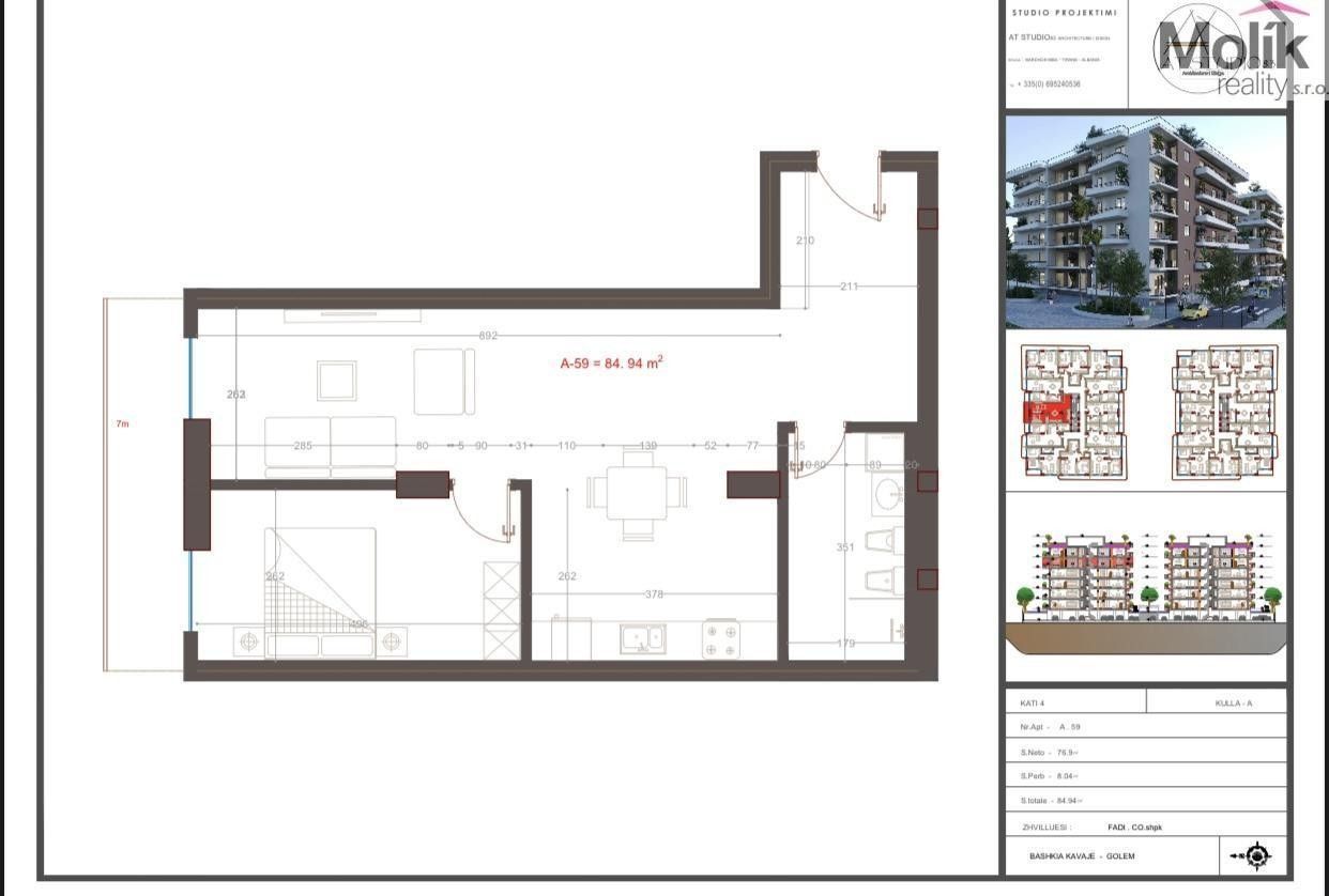 Byt 2+kk · 77 m² · Golem - 4