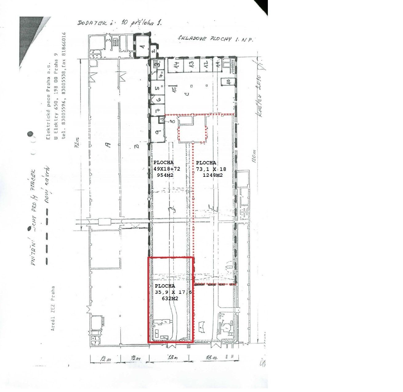 Výrobní prostory, U Elektry, Praha, 632 m²