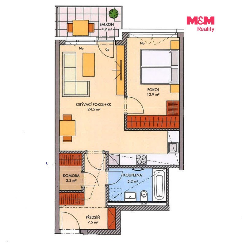 2+kk, Siemensova, Praha, 54 m² - 2