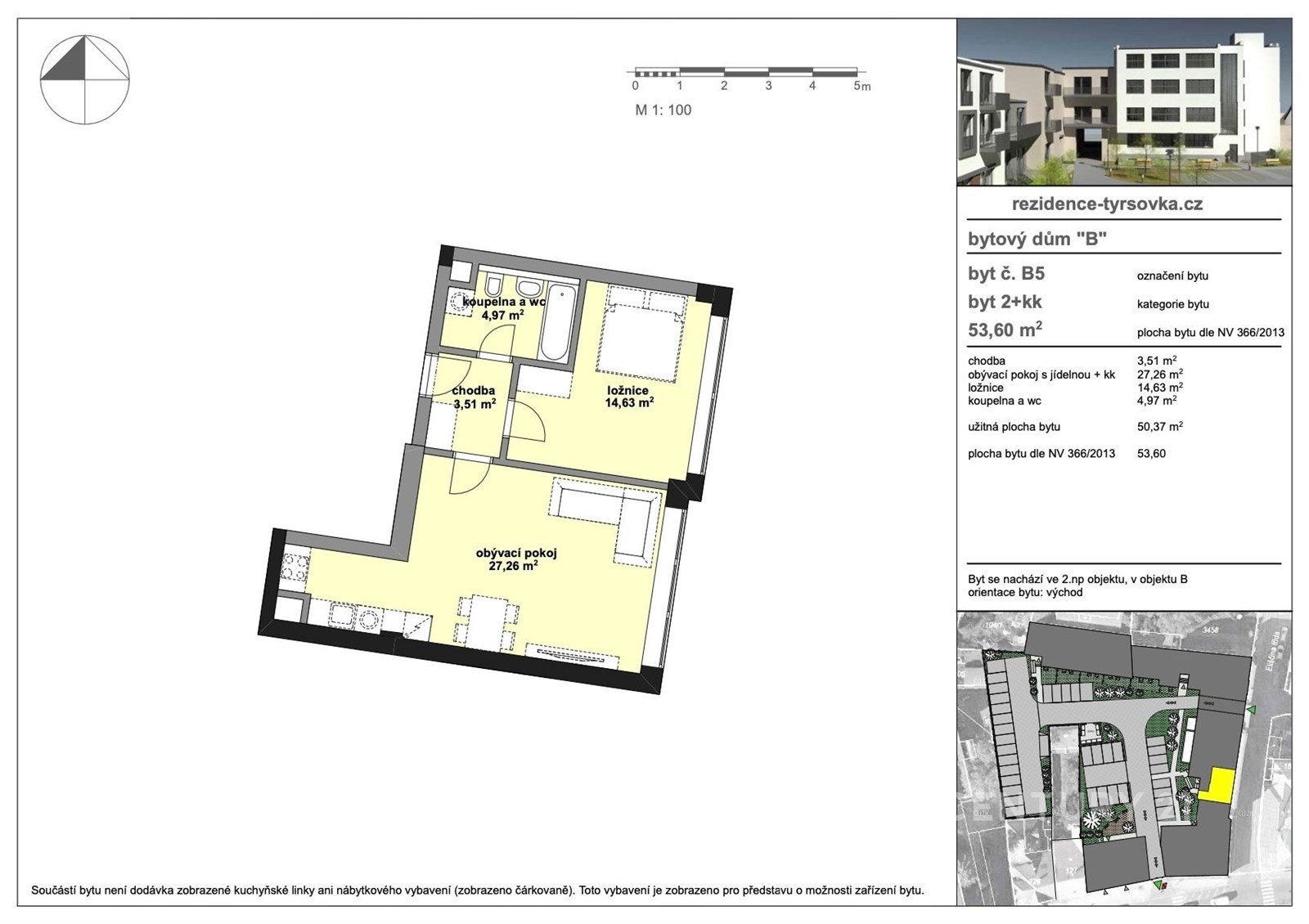 Prodej byt 2+kk - Tyršova 239, Nymburk, 54 m² - 5