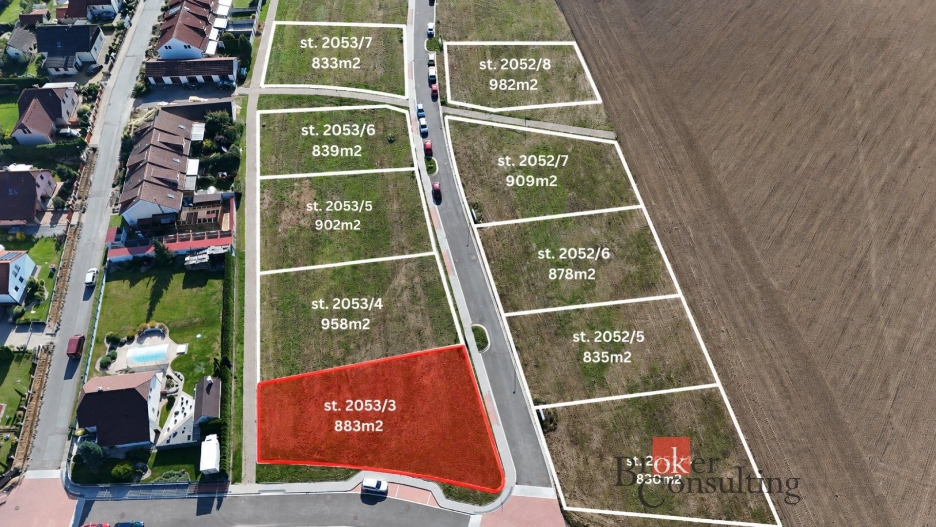 Pozemek pro bydlení, 883 m²