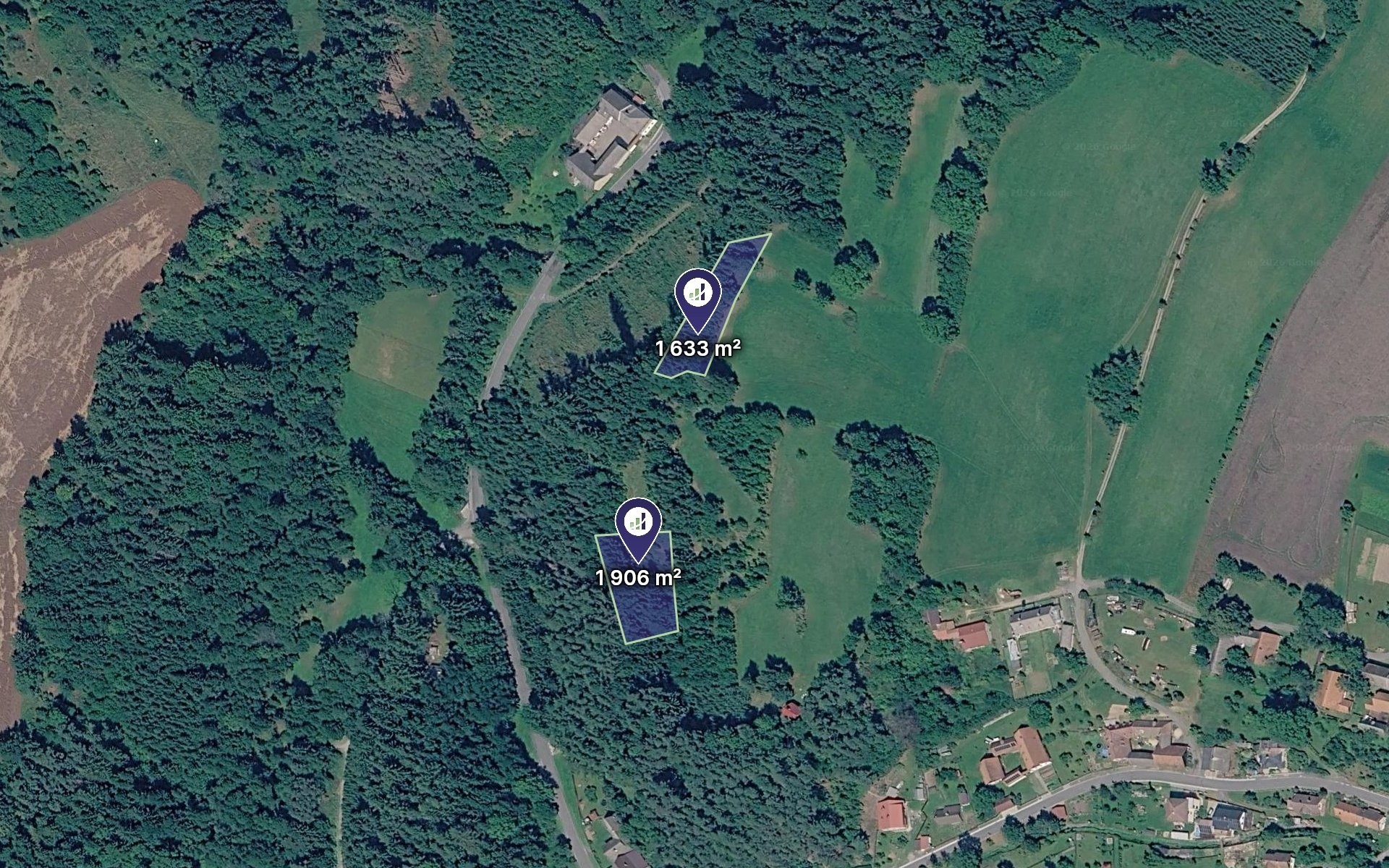Les, 3 539 m²