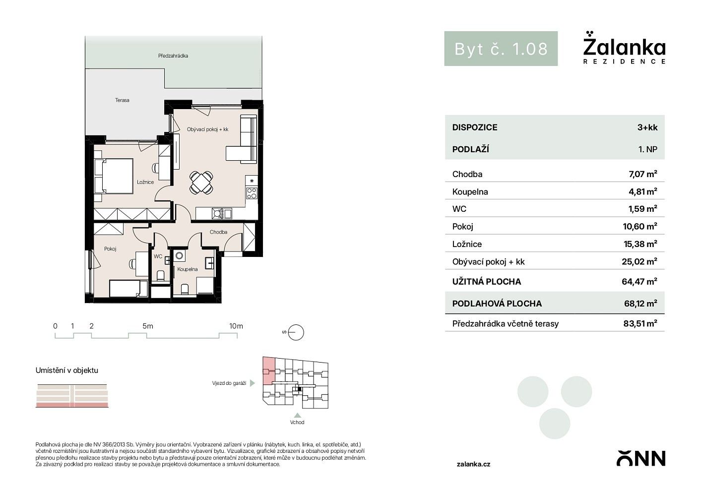 3+kk, Žalanského, Praha 6 - Řepy, 68,1 m² - 2