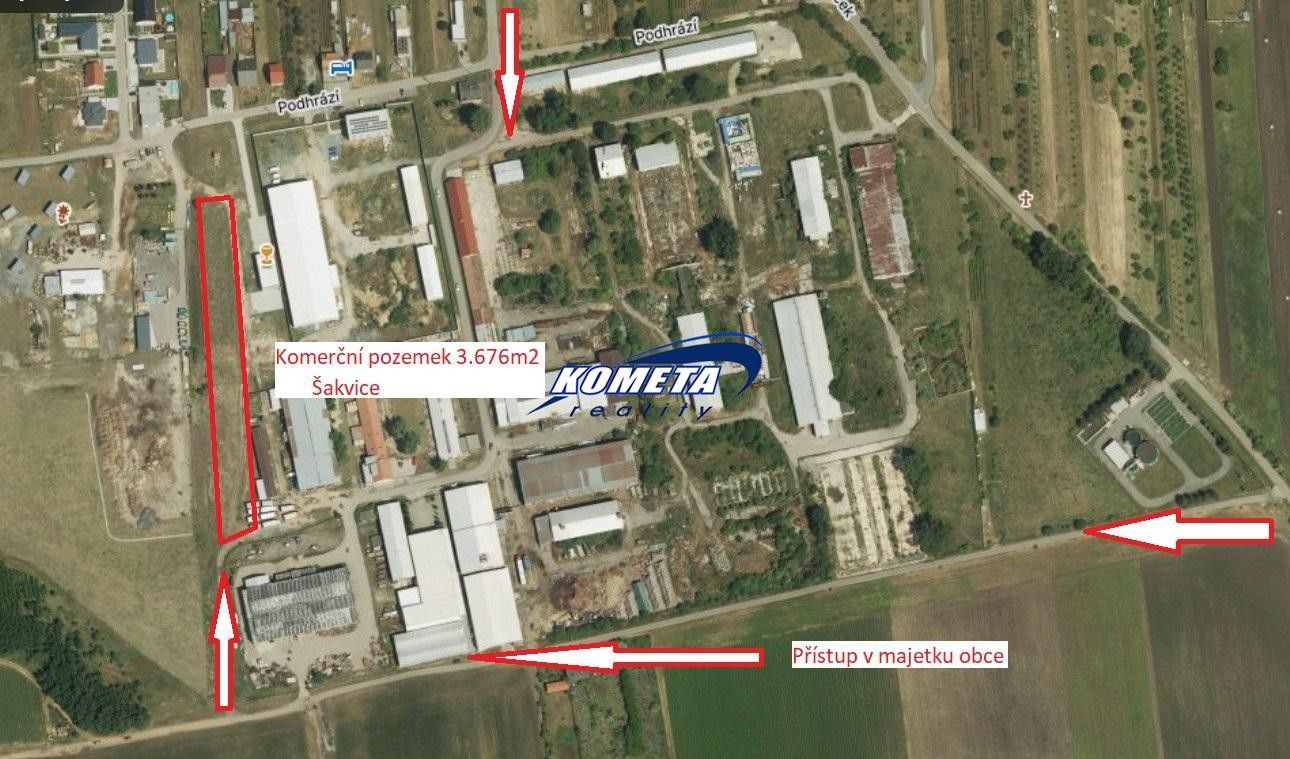 Komerční pozemky, Hlavní, Šakvice, 3 676 m²