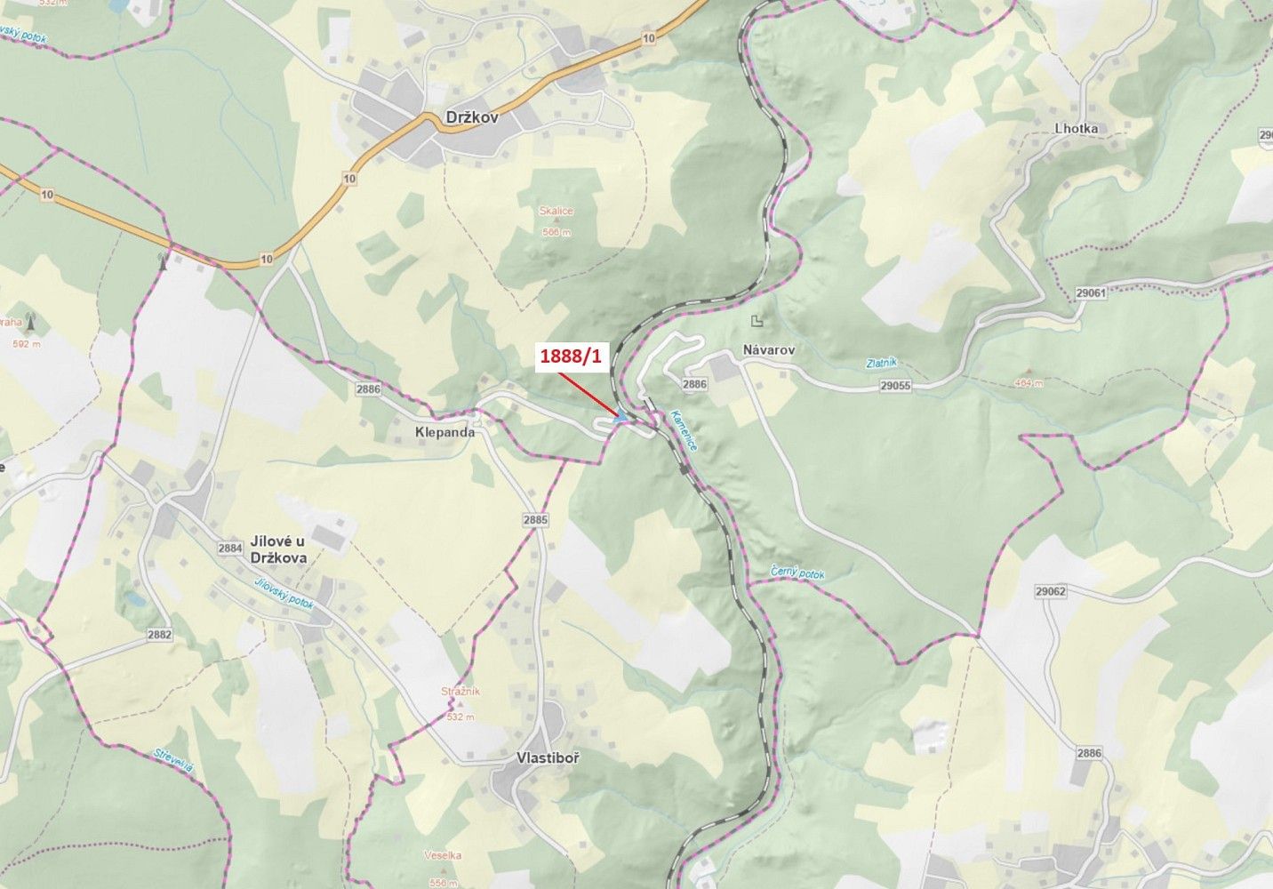 Louka, 1 487 m²