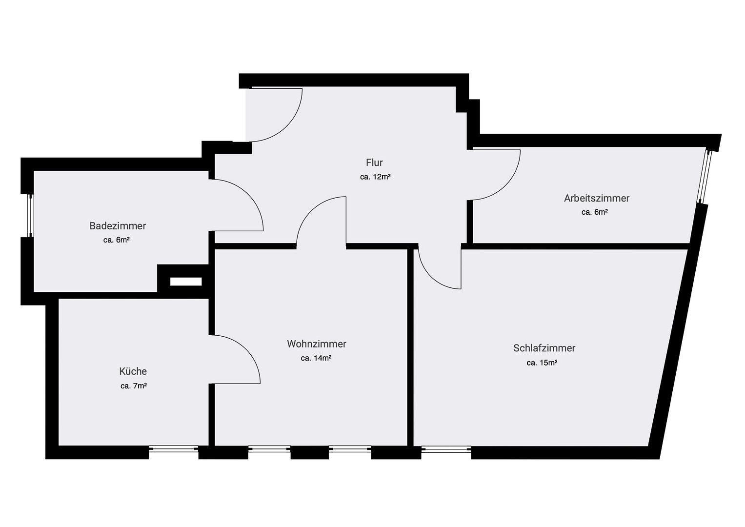 2+kk, , Dolní Sasko, 60 m² - 1