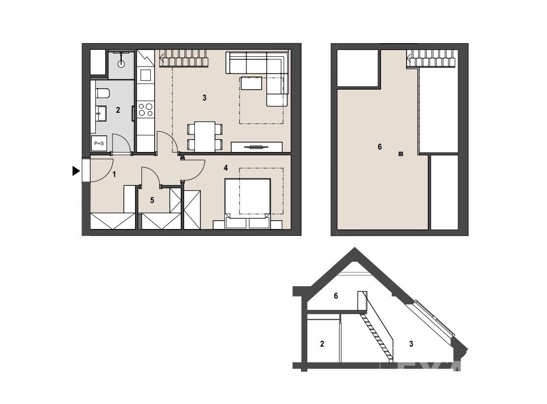 Byt 2+kk · 50 m² · náměstí Osvoboditelů, Praha Radotín - 3
