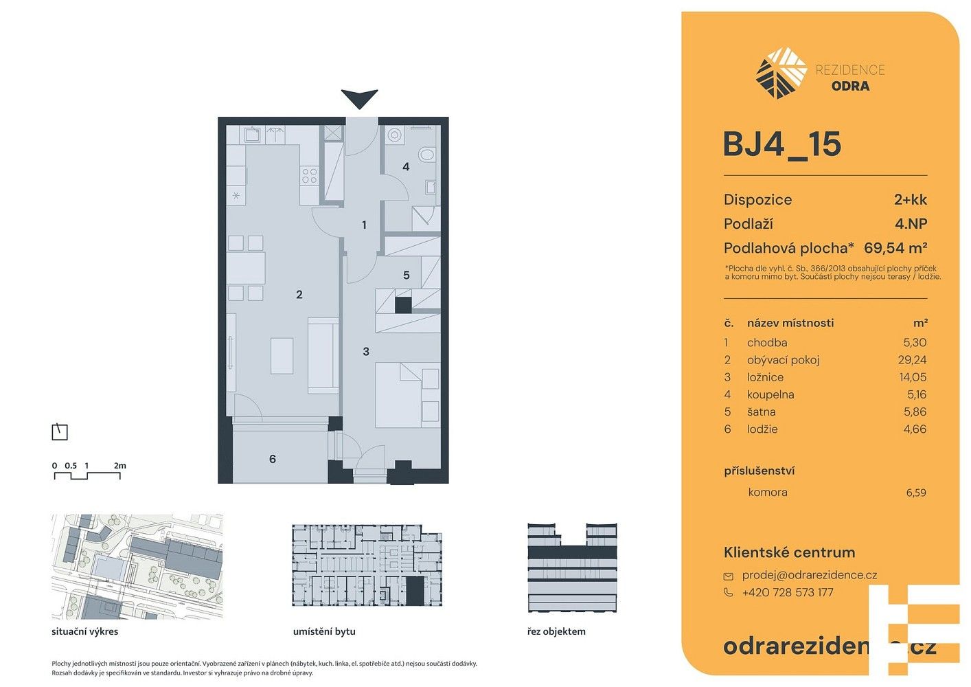 Byt 2+kk · 61 m² · Praha - Bohnice, okres Praha 8, Hlavní město Praha - 3
