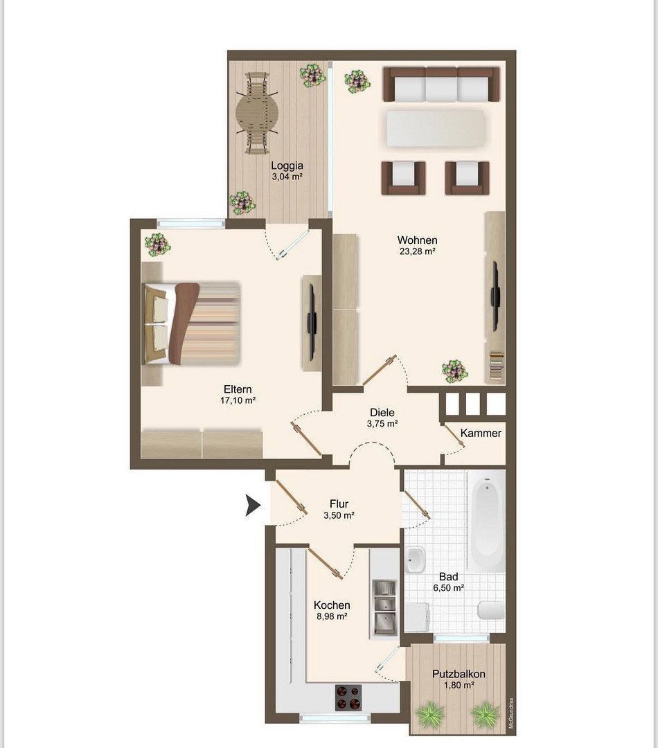 2+1, Speyer Speyer Rheinland-Pfalz 67346, 64 m² - 2
