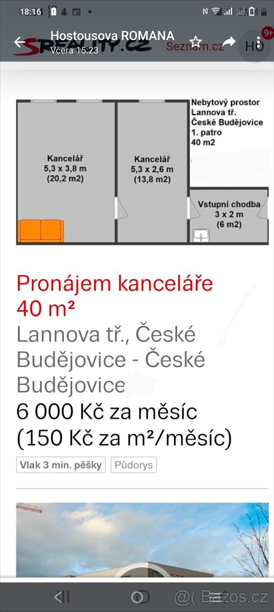 Pronájem kancelář - České Budějovice, 370 01 - 2