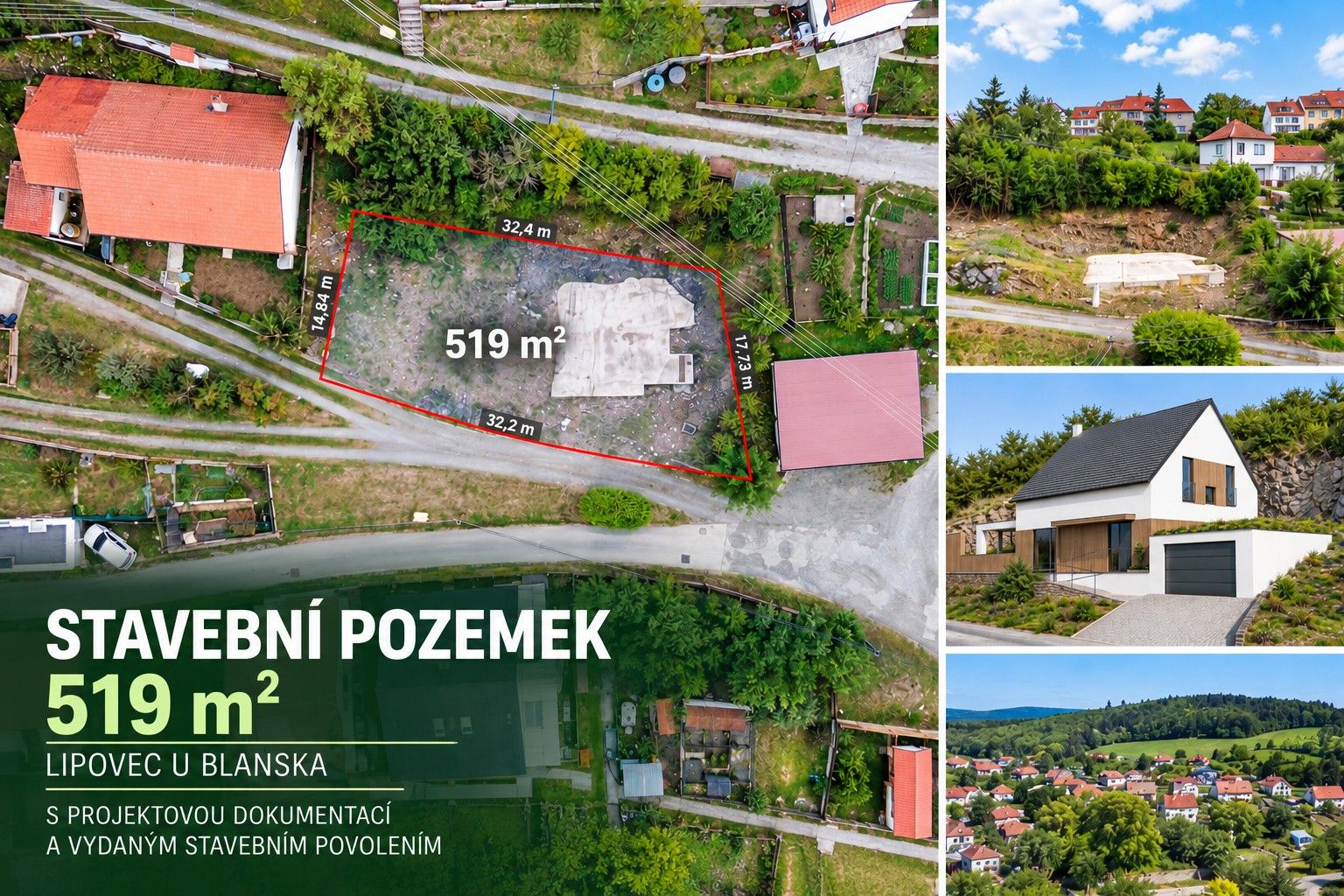 Pozemek pro bydlení, 519 m²