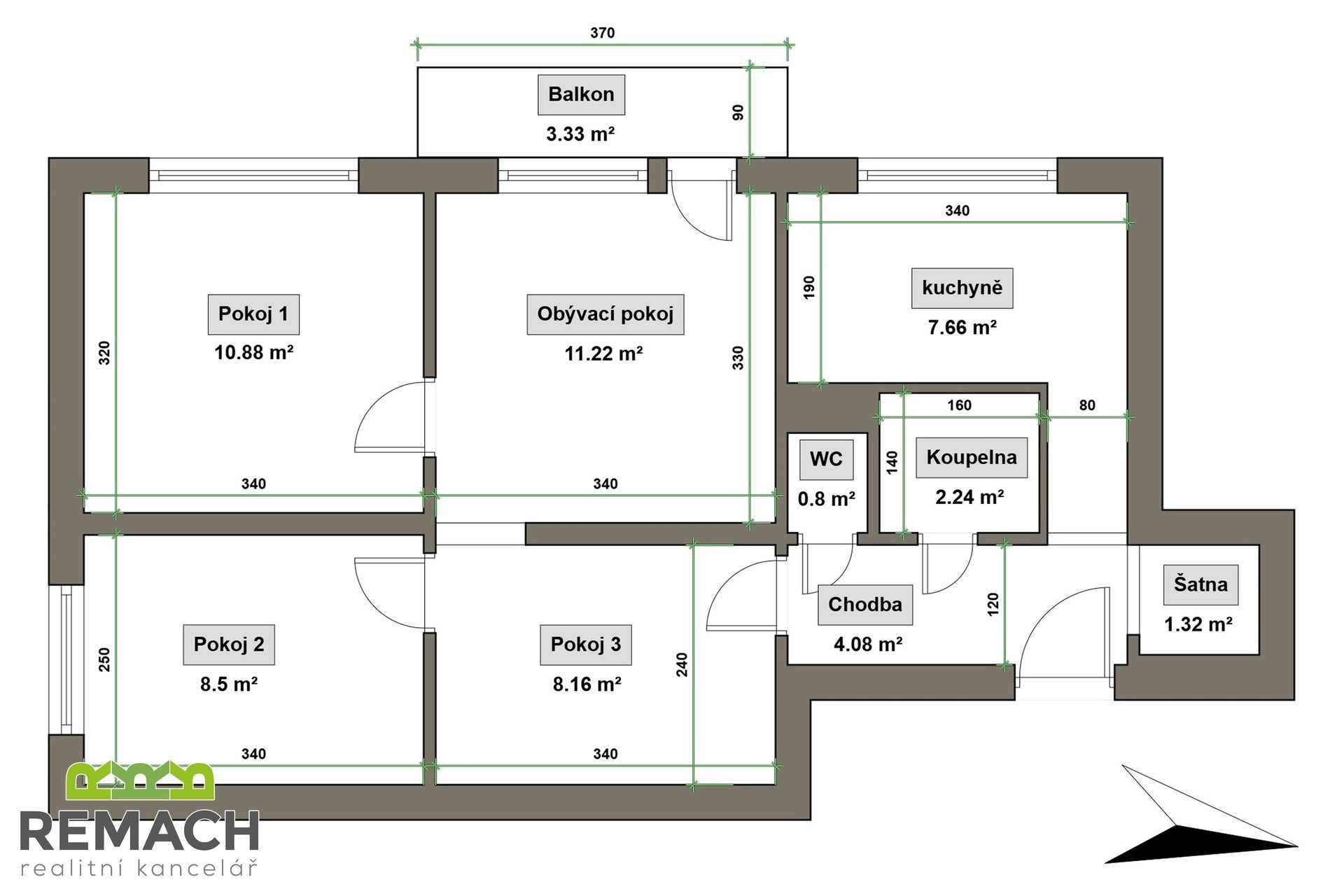 Prodej byt 3+1 - třída Svobody, Zlín, 58 m² - 2