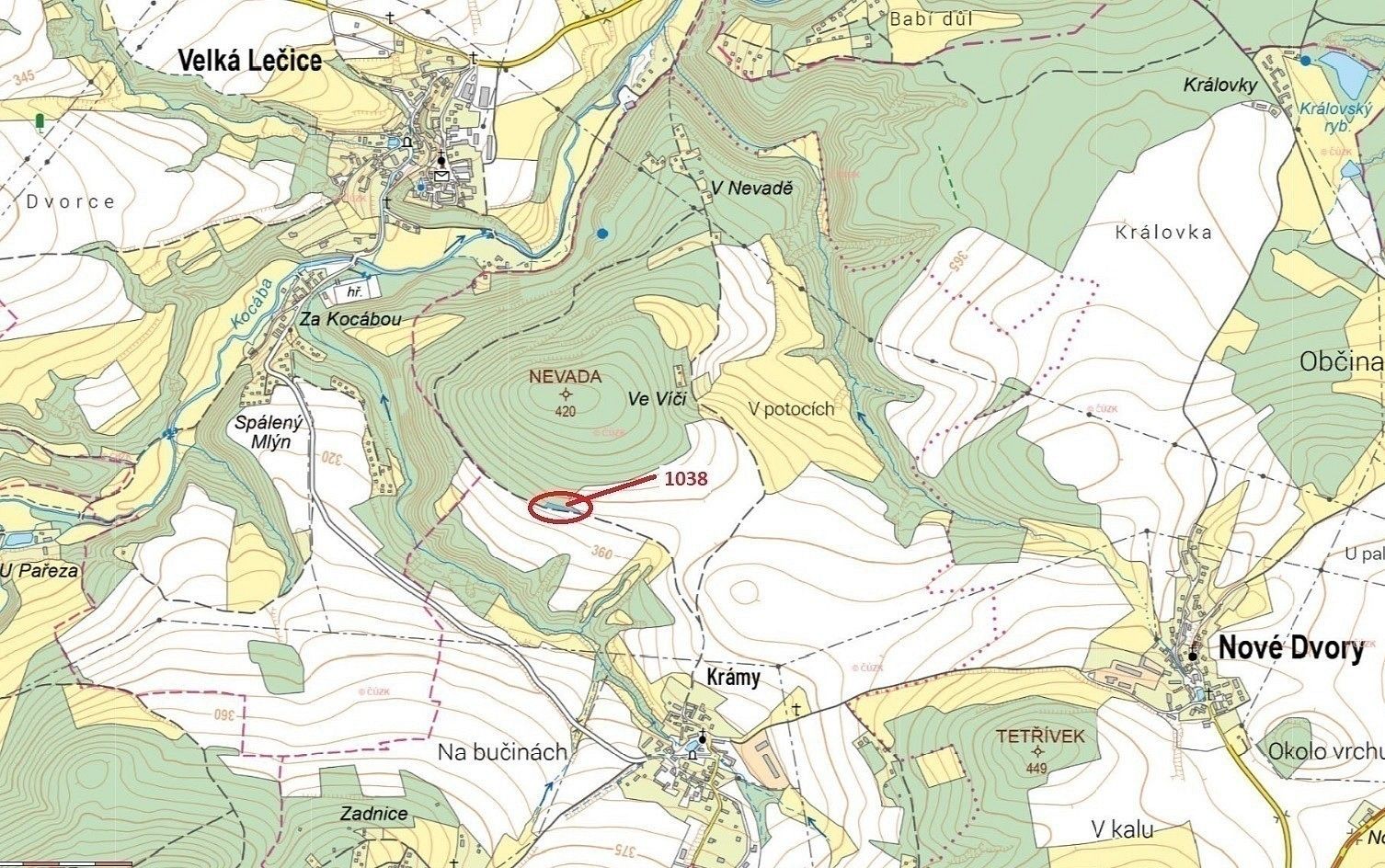 Les, 953 m²
