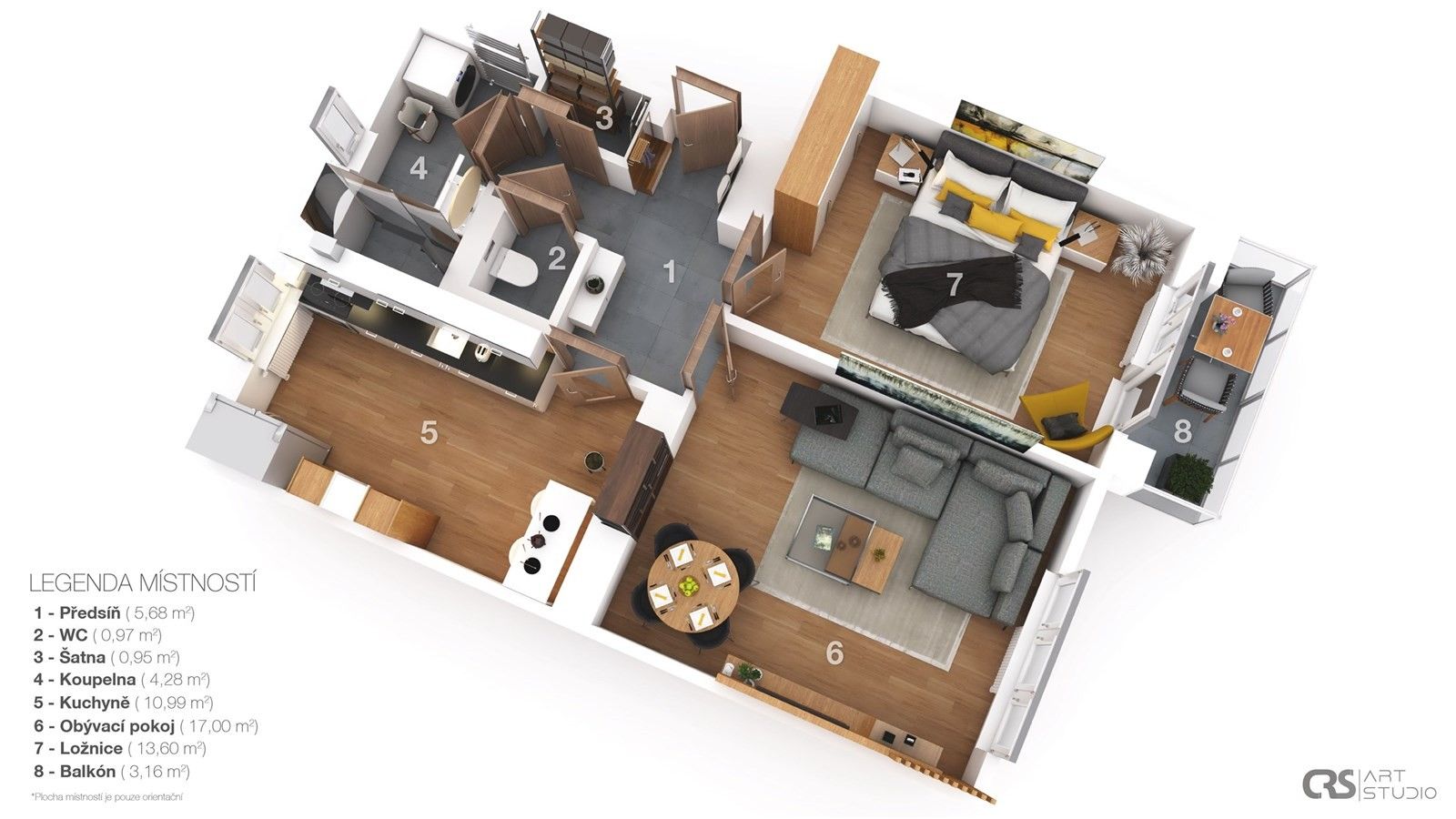 Pronájem byt 2+1 - Puškinova, Liberec, 52 m²