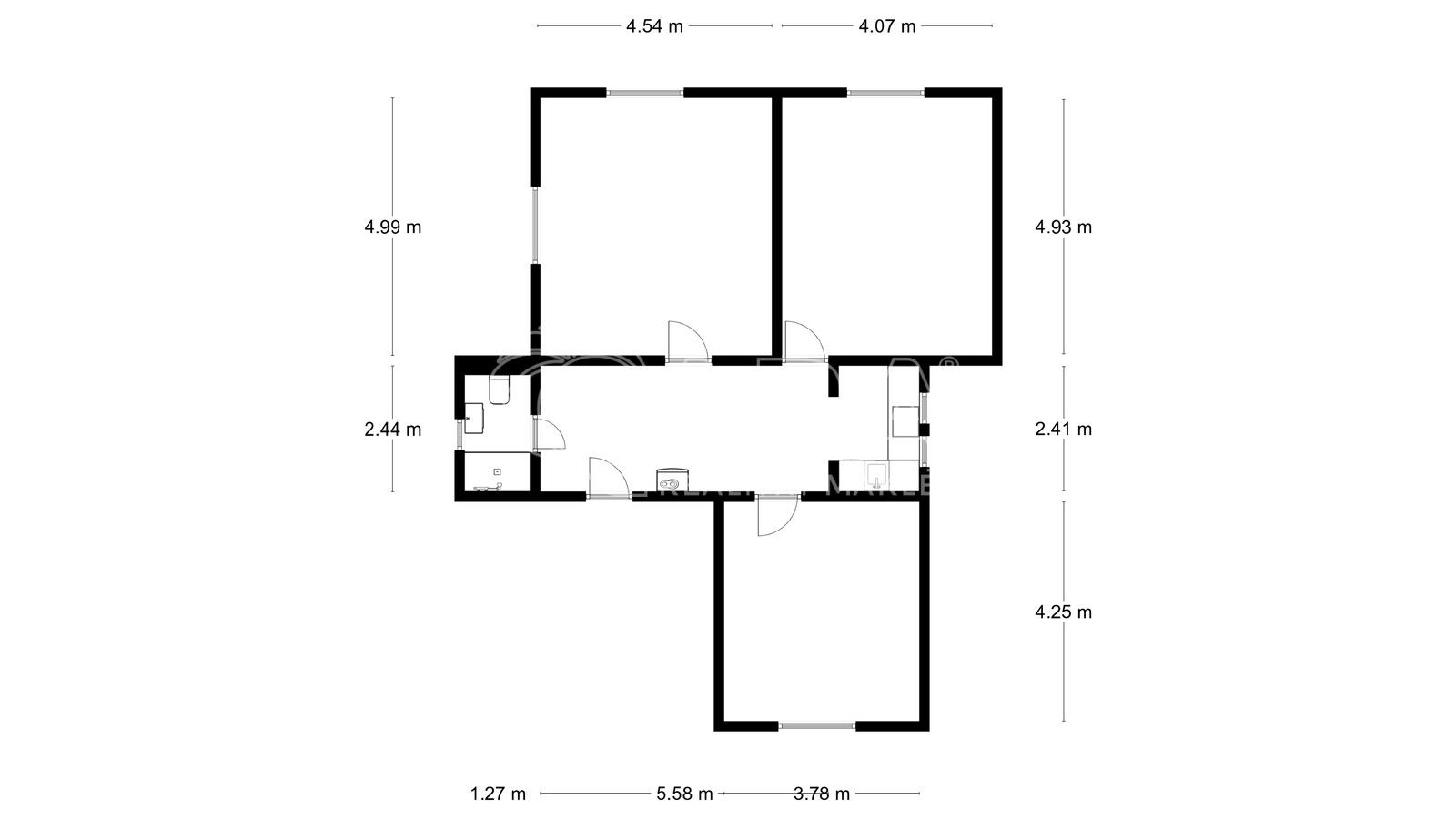 Pronájem byt 3+1 - V úvoze 155, Praha, 80 m²