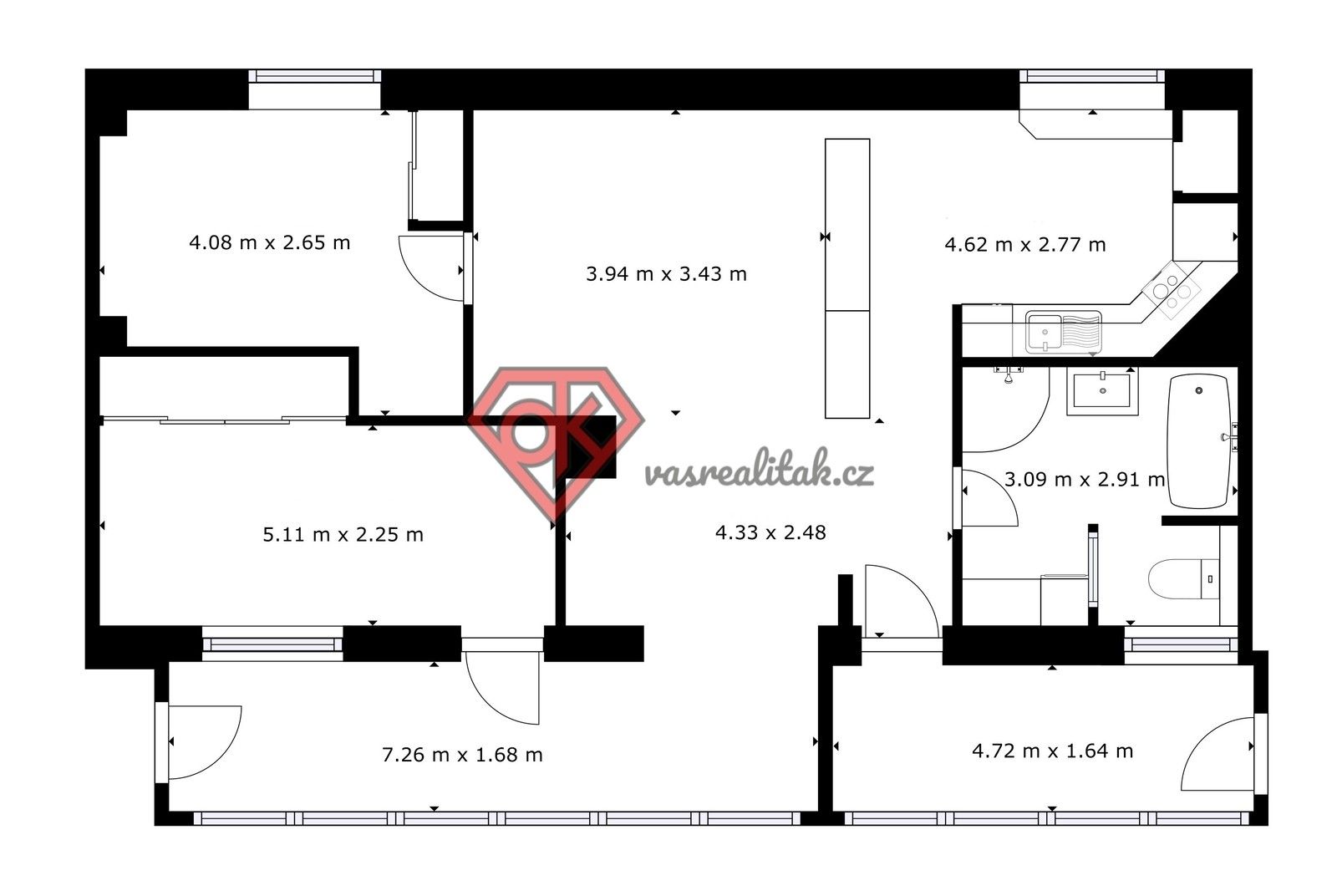 Prodej byt 3+kk - Městečko Trnávka, 99 m²
