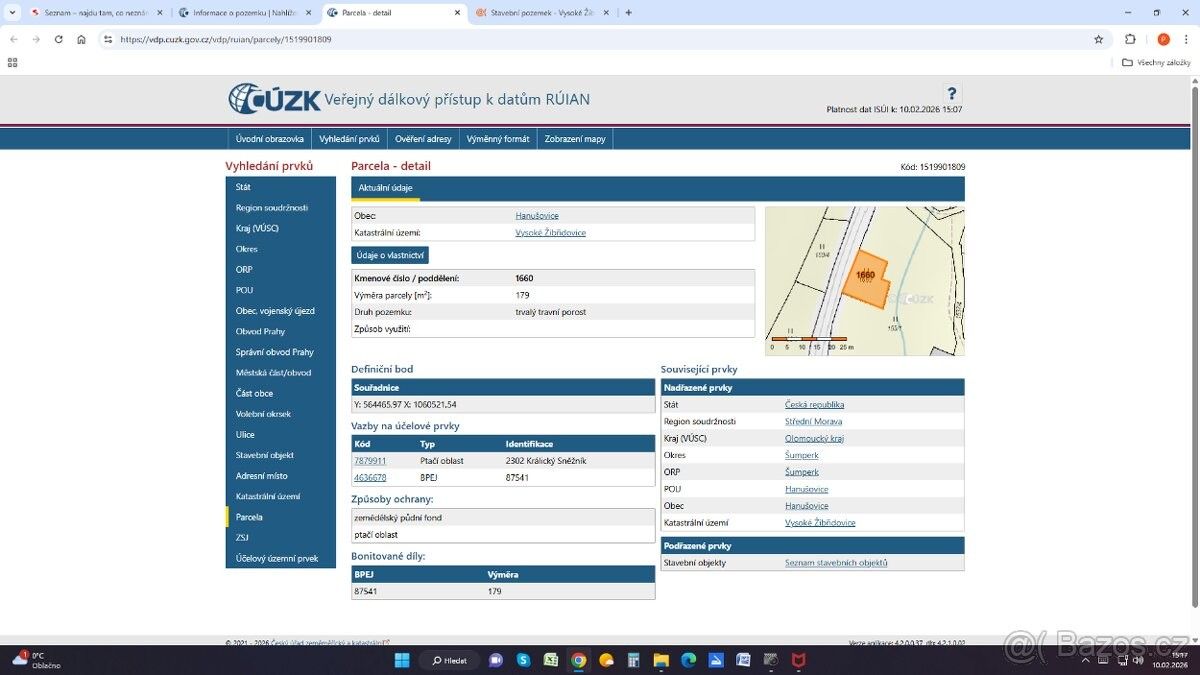 Prodej pozemek pro bydlení - Staré Město pod Sněžníkem, 788 32