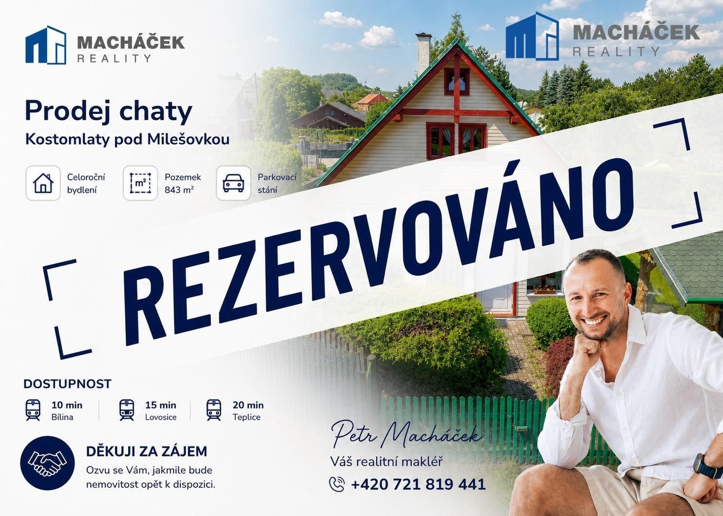 Chaty, Lhenická , Kostomlaty pod Milešovkou, 90 m² - 2