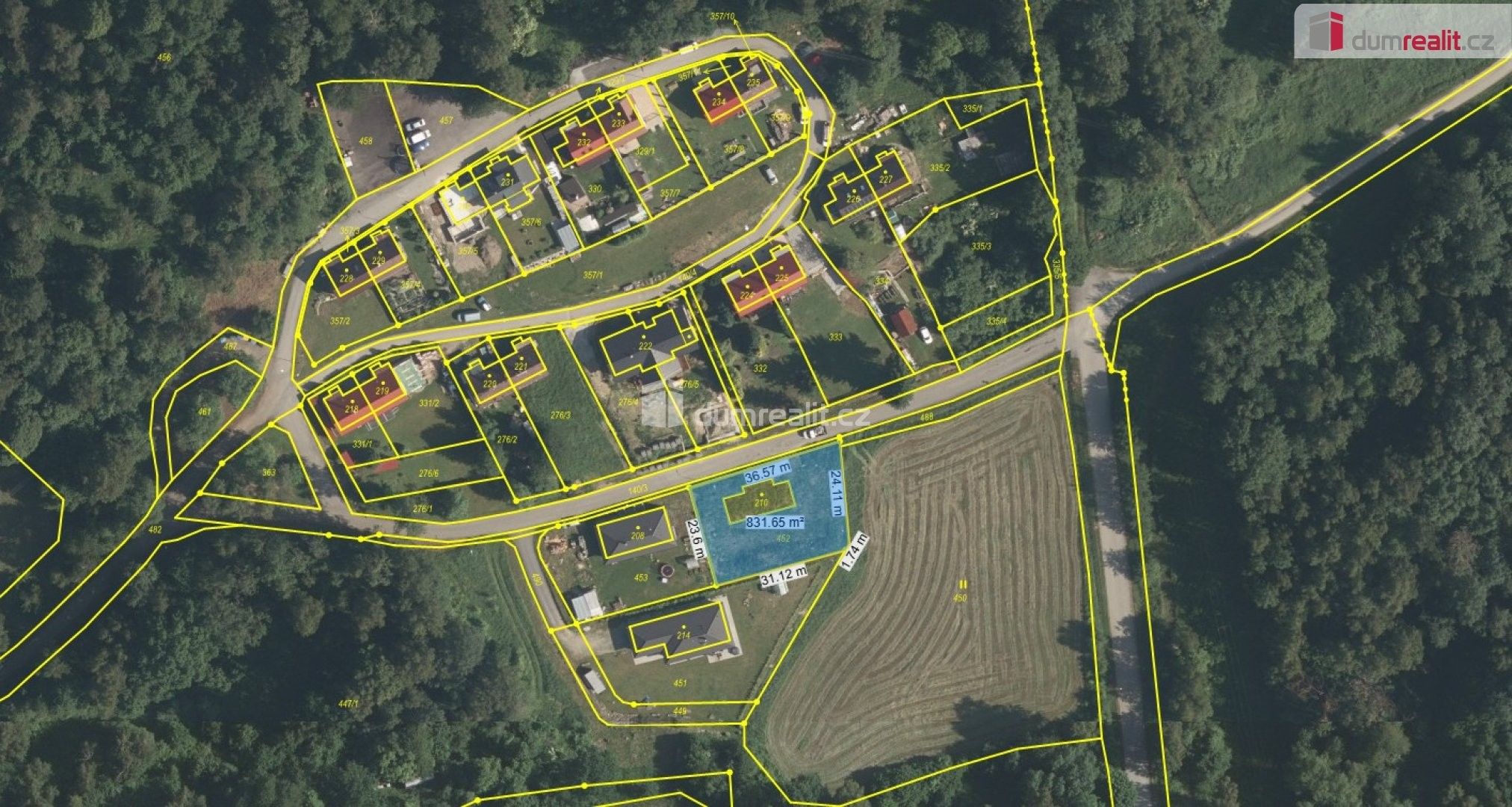 Prodej pozemek pro bydlení - Boletice, 840 m² - 5