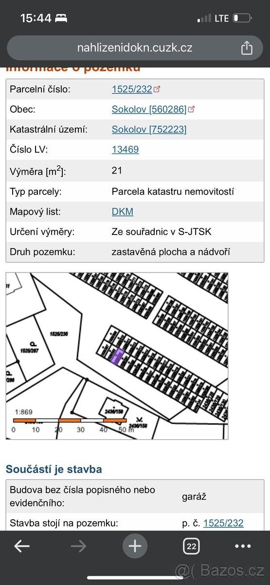 Garáže, Sokolov, 356 01, 21 m²