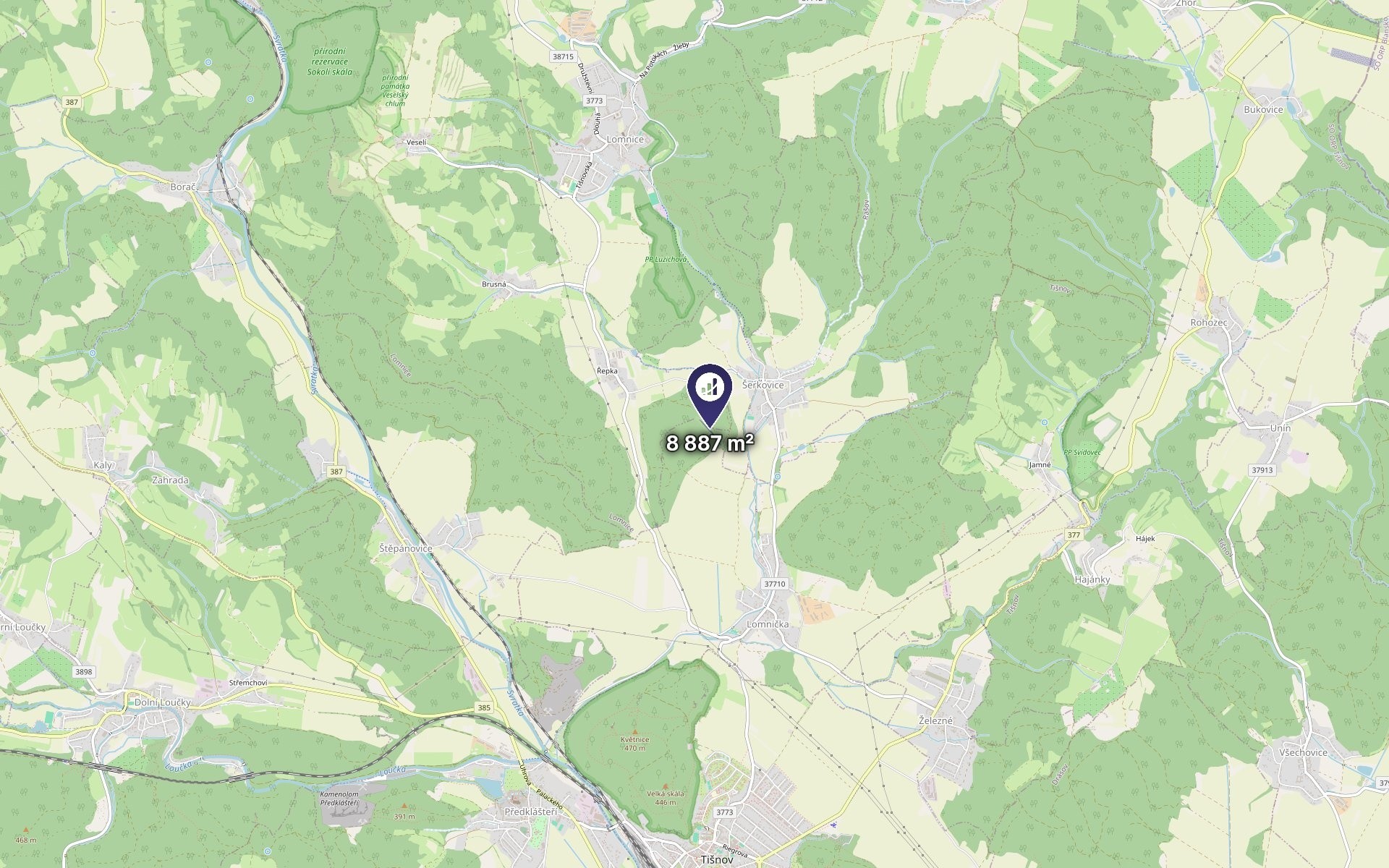 Les · 8 887 m² · Lomnička - 3