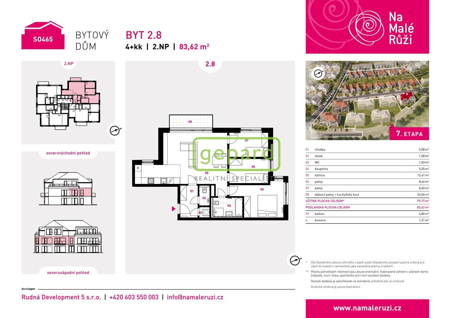 Prodej byt 4+kk - Na Malé Růži, Drahelčice, 80 m² - 2