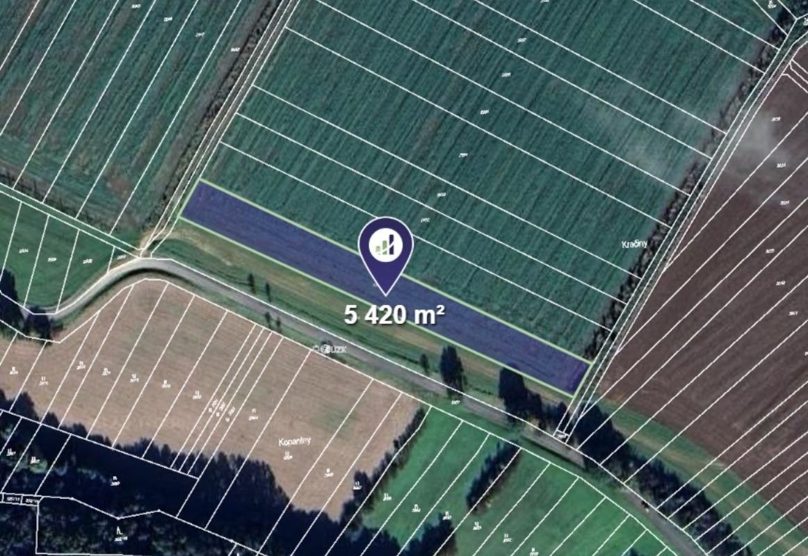 Zemědělské pozemky, Komárov, 6 449 m²