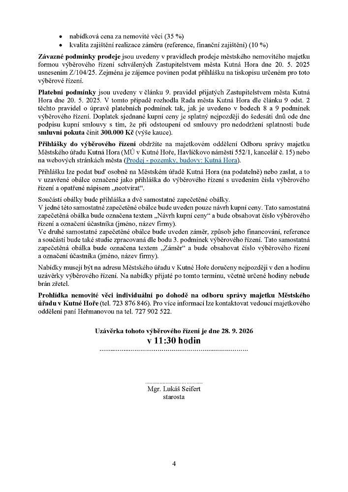 Prodej komerční pozemek - Kutná Hora, Středočeský kraj - 5