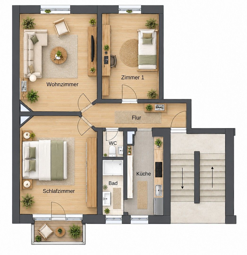 3+1, Offenbach am Main Offenbach am Main Hessen 63069, 66 m² - 1
