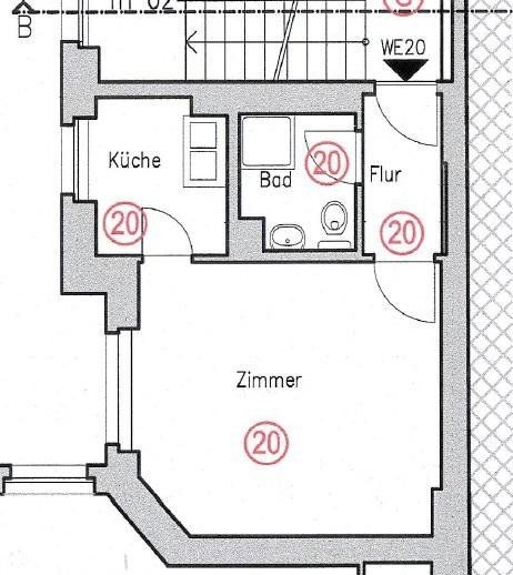 1+1, Kärntener Straße 9 Berlin Schöneberg Berlin 10827, 25 m² - 1