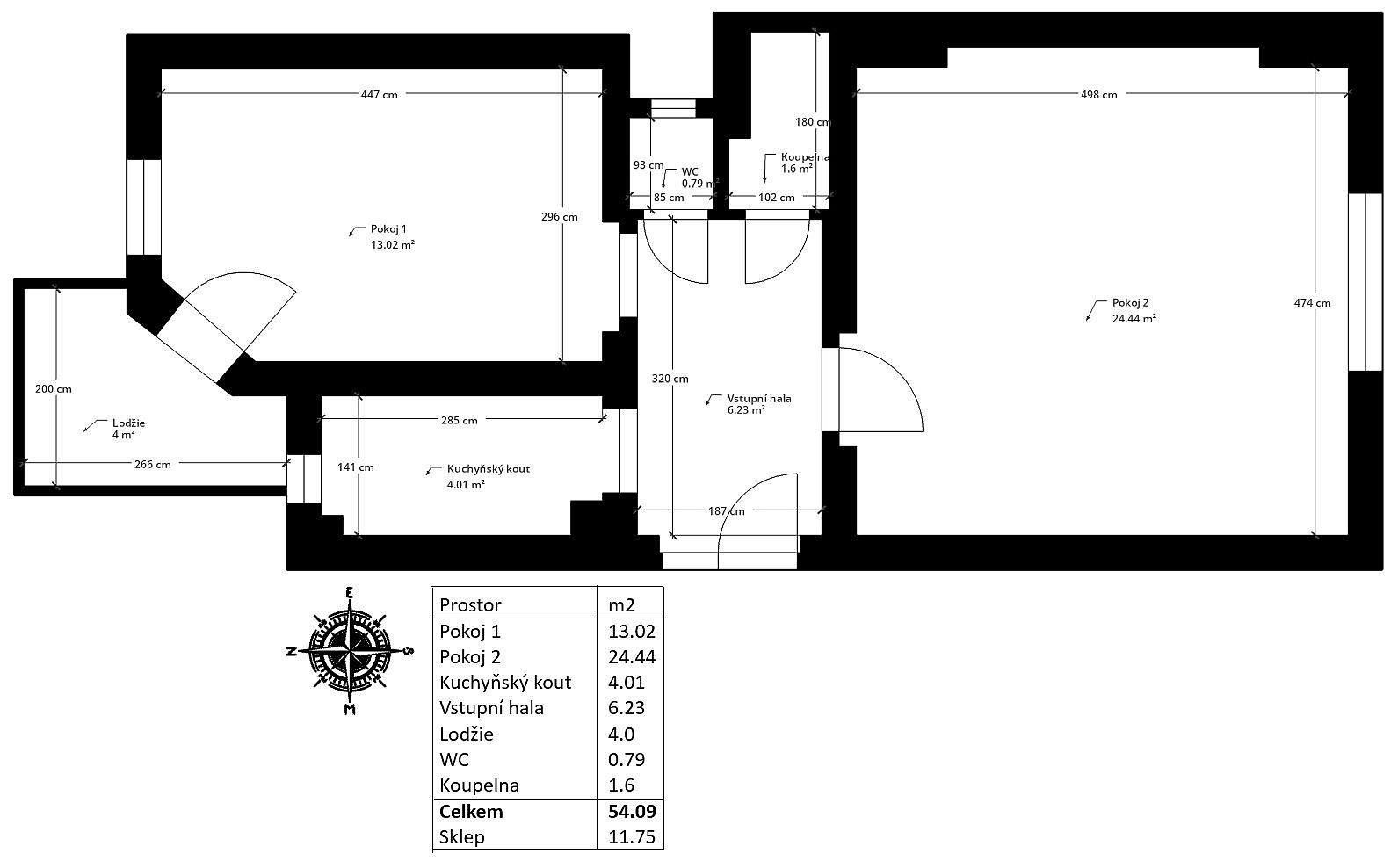 Prodej byt 2+1 - K Višňovce, Pardubice, 75 m²