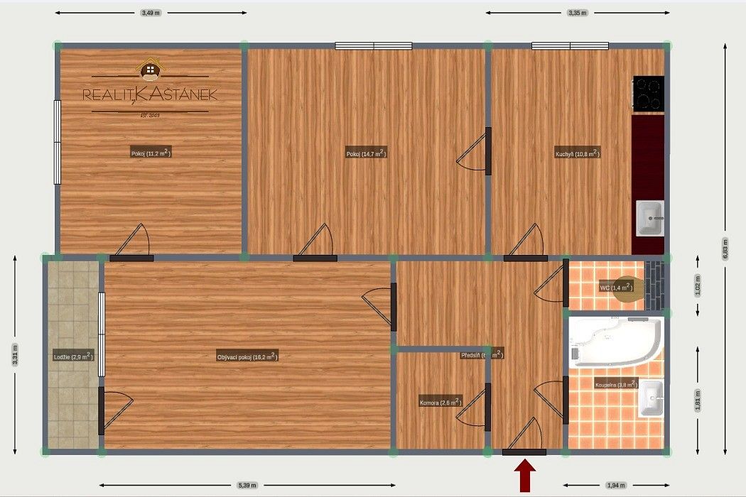 Byt 3+1 · 69 m² · Františkovská, Liberec - Liberec X-Františkov - 3