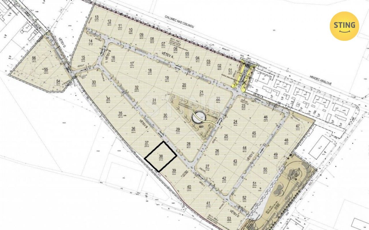 Prodej pozemek pro bydlení - Kladruby, Chlumec nad Cidlinou, 932 m²