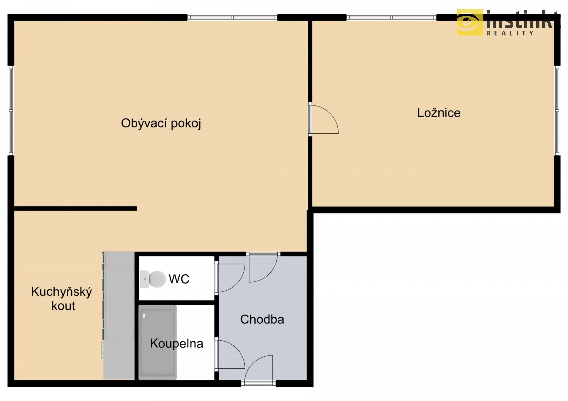 Pronájem byt 2+kk - U Hřiště, Radomyšl, 58 m²