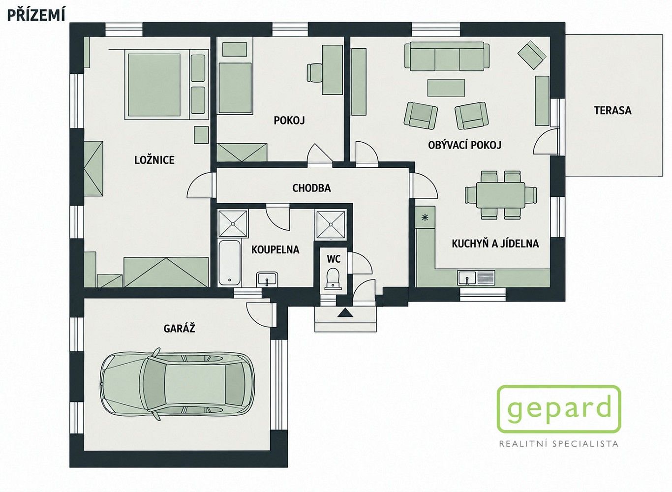 Pronájem rodinný dům - Skorkov - Podbrahy, okres Mladá Boleslav, Středočeský kraj, 81 m² - 5