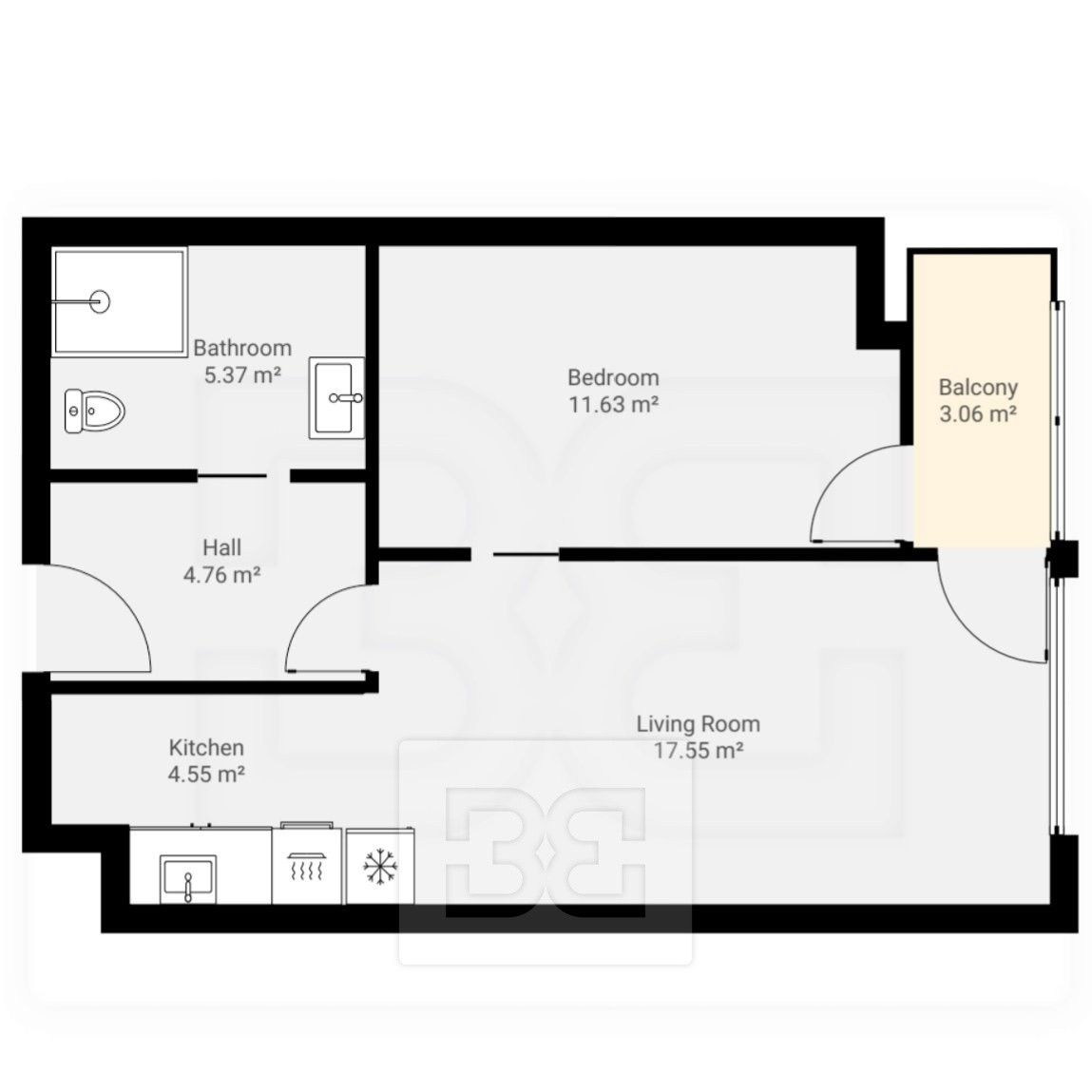 Byt 2+kk · 43 m² · Vrchlického 1316, Praha Košíře - 3
