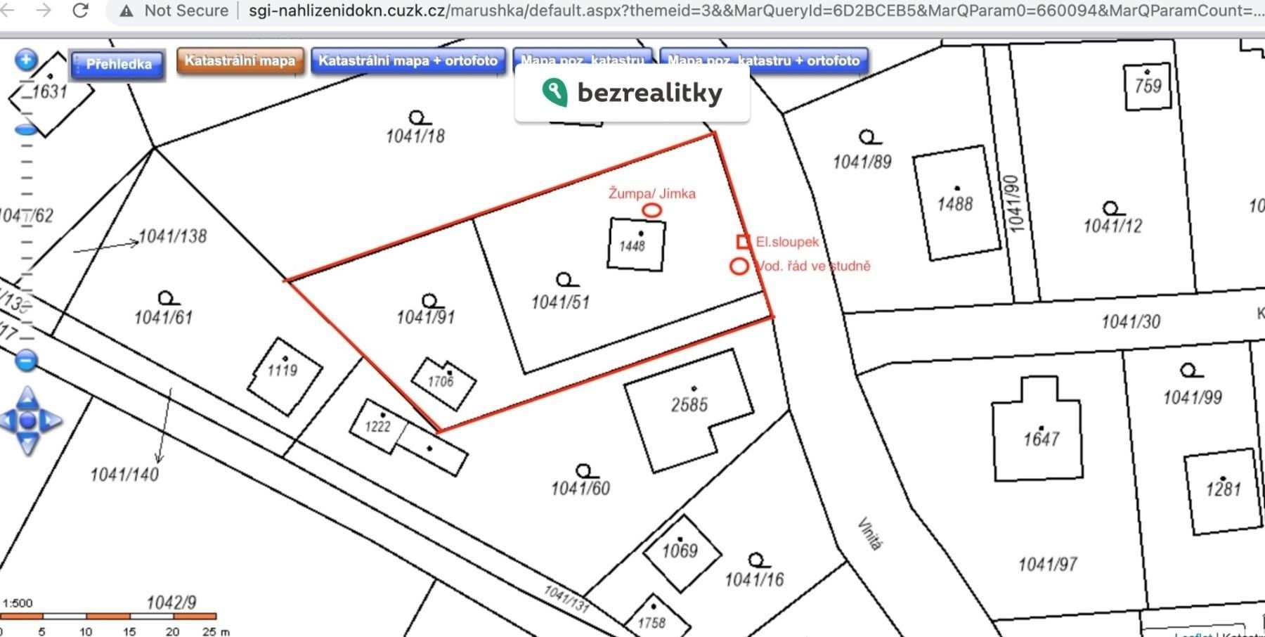 Prodej pozemek pro bydlení - Vlnitá, Jílové u Prahy