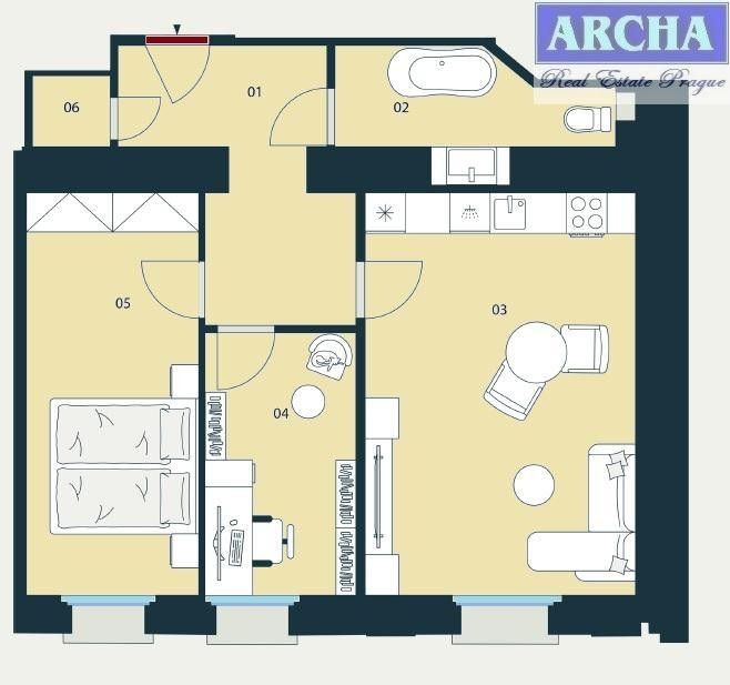 Prodej byt 3+kk - Mečislavova, Praha, 67 m²