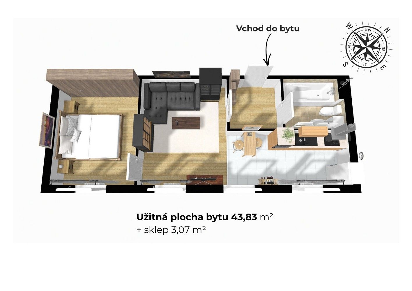 Byt 2+kk · 44 m² · Přerov - Přerov I-Město, Olomoucký kraj - 3