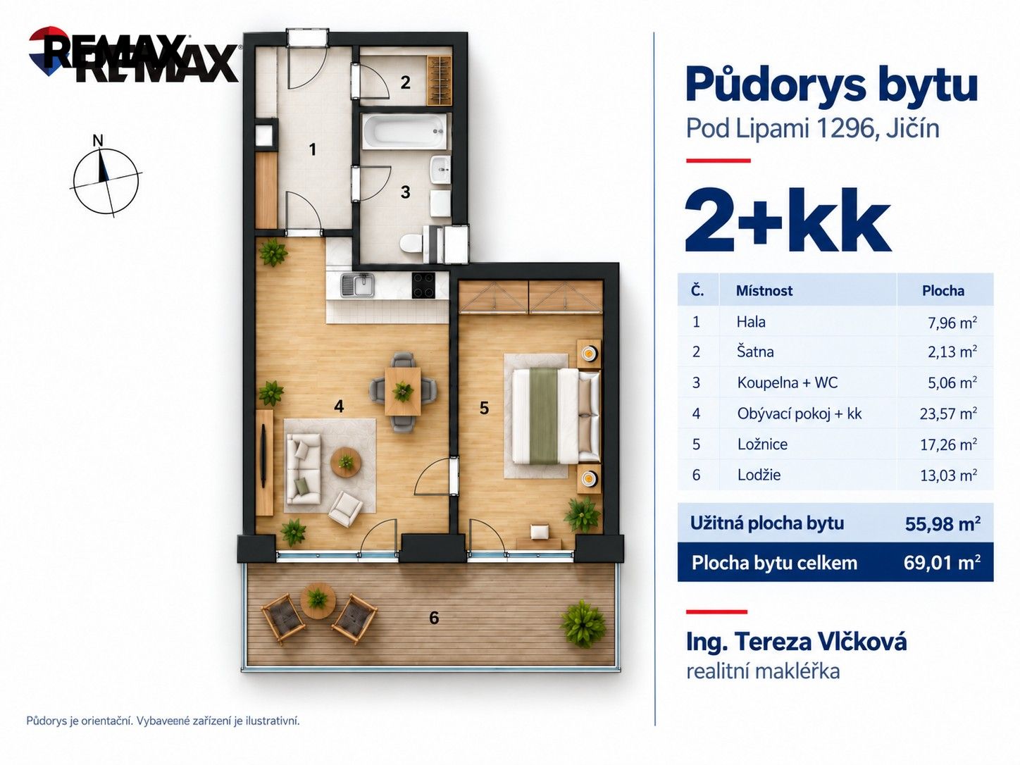 Byt 2+kk · 69 m² · Pod lipami 1296, Jičín Valdické Předměstí - 4